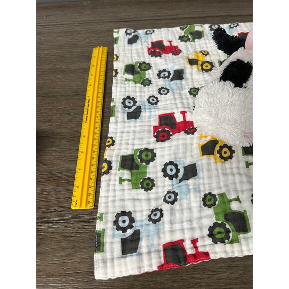 Mudpie Cow Plush with Tractor Blanket Lovey - Picture 5 of 5